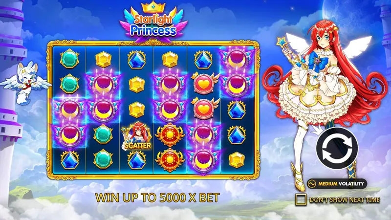 Starlight Princess slot by Pragmatic Play – game screen