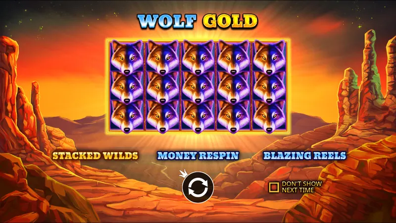 Wolf Gold slot by Pragmatic Play – game screen